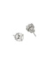 925 Sterling Silver Cubic Zirconia Marquis Studds Earrings