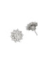 925 Sterling Silver Cubic Zirconia Flora Circle Studds Earrings