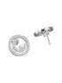 925 Sterling Silver Cubic Zirconia Concentric Circle Studds Earring