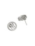 925 Sterling Silver Rhodium Plated Circular Studds Earrings