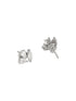 925 Sterling Silver Rhodium Plated Quirky Minimal Studds Earrings