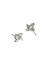 925 Sterling Silver White CZ studded Rhodium Plated Floret Studds Earrings