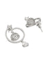 925 Sterling Silver Rhodium Plated Chandbali Drop Earrings