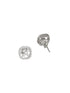 925 Sterling Silver Rhodium Plated Geometric Square Floret Studds Earrings
