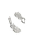 925 Sterling Silver Rhodium Plated Drop Dangler Bali Hoop Earrings