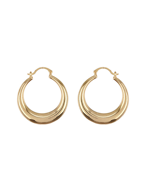 Anti-Tarnish Gold Plated Chic Chunky Hoop Earrings