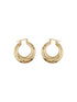 Anti-Tarnish Gold Plated Twisted Round Hoop Earrings