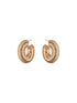 Anti-Tarnish Gold Plated Twister C Hoop Earrings