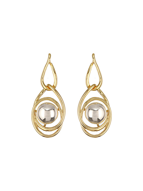 Anti-Tarnish 18k Gold & Silver Plated Orbital Hoop Earrings