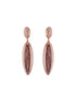 Anti-Tarnish 18k Gold Plated & Enamelled Eliptical Dangler earrings