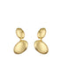 Anti-Tarnish Gold Plated Pebble Shaped Stacked Chunky Earrings