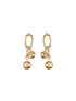 Anti-Tarnish 18k Gold Plated Dangling Orb Earrings