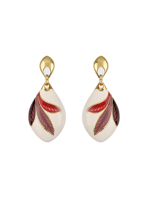 Anti-Tarnish 18k Gold Plated Dual Tone Knot Dangler Earrings