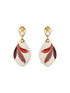 Anti-Tarnish 18k Gold Plated Dual Tone Knot Dangler Earrings