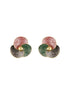 Anti-Tarnish 18k Gold Plated & Enamelled Floral Statement Studs Earrings