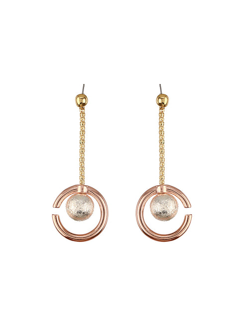 Anti-Tarnish Gold & Rose Gold Plated Chain Dangling Minimalist Earrings