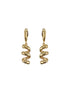 Anti-Tarnish Gold Plated Spiral Twister Hoop Minimalist Earrings