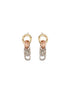 Anti-Tarnish 3 Toned Chain Dangle Handcrafted Earrings