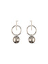 Anti-Tarnish Silver Plated Dangle Ball Drop Hoop Earrings