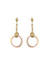 Anti-Tarnish 18k Tri Colored Gold Polish Knotted Drop Earrings