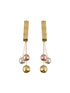 Anti-Tarnish 18k Gold Polish Tri - Colored balls Drop earrings