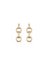 Anti-Tarnish 18k Gold Plated Criss Cross Dangling Link Earrings