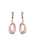 Anti-Tarnish Rose Gold Concentric Circular Drop Dangling Earrings