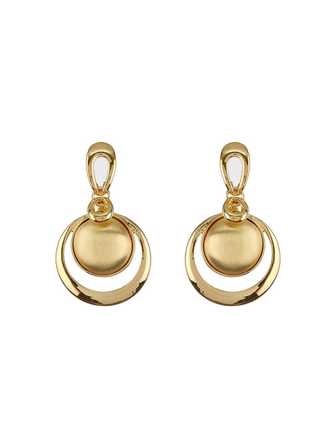 Anti-Tarnish Gold Plated Concentric balls Minimal Drop earrings