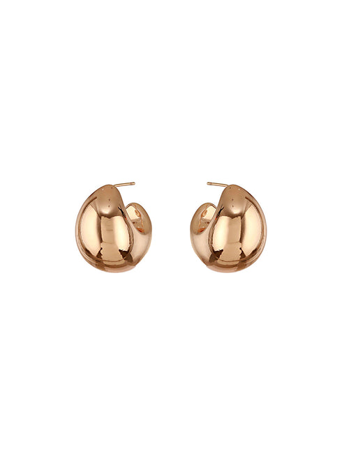 Anti-Tarnish Rose Gold Plated Dome Shaped Statement Studds Earrings