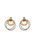 Anti-Tarnish Gold Plated Concentric Small Hoop Minimal Studds earrings