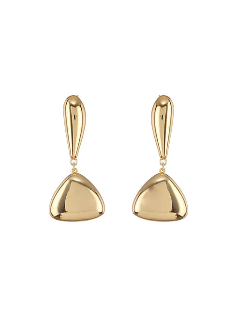 Anti-Tarnish Gold Plated water Drop Shaped Luxe Drop Earrings
