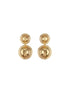 Anti-Tarnish Gold Plated Dual Ball Drop Minimal Drop Earrings