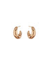 Anti-Tarnish 18k Gold Plated Dome Shaped Half Hoop