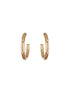 Anti-Tarnish 18k Gold Plated Half Hoop Pipe Minimal Earrings