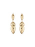 Anti-Tarnish Gold Plated Elliptical Drop Earrings