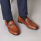 Men's Pebble Leather Dress Loafer with Contrast Band