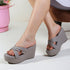 Women's Criss-Cross Strap Wedge Sandal with Charm Detail