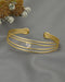 18kt Gold Plated CZ Four Bar Bangle Style Cuff Bracelet