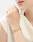18kt Gold Plated CZ Four Bar Bangle Style Cuff Bracelet