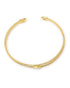 18kt Gold Plated CZ Four Bar Bangle Style Cuff Bracelet