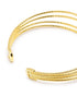 18kt Gold Plated CZ Four Bar Bangle Style Cuff Bracelet