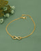 18kt Gold Plated Double Chain Infinity Charm Bracelet