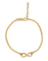 18kt Gold Plated Double Chain Infinity Charm Bracelet