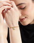 18kt Gold Plated Heart Charm Adjustable Bracelet