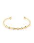 18kt Gold Plated Evil Eye Cuff Link Bracelet