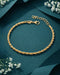 18kt Gold Plated Braided Link Wraparound Bracelet