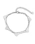 Silver Plated and Heart Multistrand Bracelet