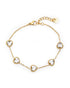 18kt Gold Plated CZ Heart Wraparound Bracelet