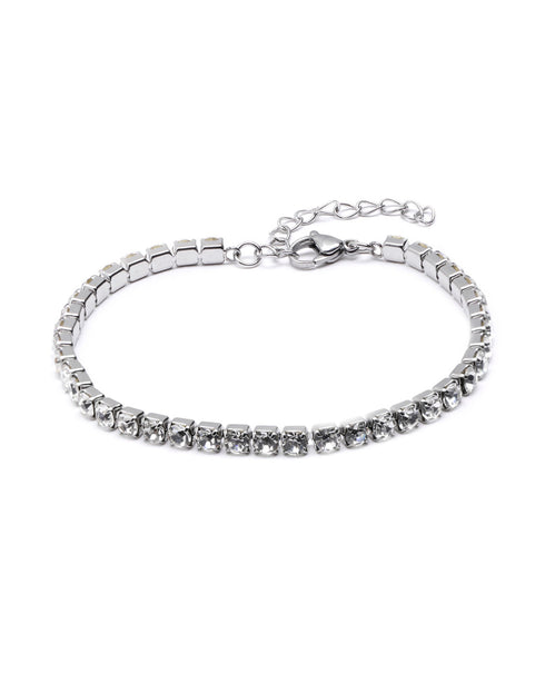 Silver Plated CZ Tennis Wraparound Bracelet
