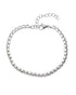 Silver Plated CZ Tennis Wraparound Bracelet